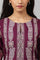 Purple Paisley Print kurta With Sequin Highlighting