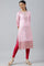 Cameo Pink Floral Printed And Embroidered kurta