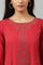 Red Mukaish Printed kurta