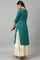 Green Mukaish Printed Layered kurta