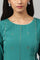 Green Mukaish Printed Layered kurta