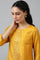 Mustard Karnatka Silk Mukaish Print kurta