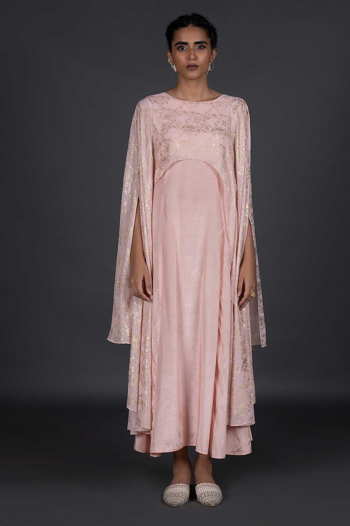 Light Pink Dupatta Drape Dress