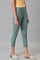 Aqua Blue Cotton Blend Slim Pants