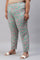 Light Purple Floral Printed Plus Size Pants