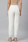 Lily White Cotton Blend Slim Pants