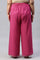 Dark Pink Festive Plus Size Parallel Pants