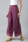 Orchid Purple Rayon Printed Parallel Pants