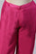 Plus Size Dark Pink Shantung Straight Parallel Pants