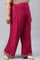 Plus Size Pink Rose Rayon Straight Parallel Pants