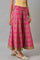 Berry Pink Printed Flared Culottes