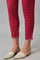 Fuchsia Pink Floral Printed Slim Pants