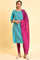 Purple Crinckled Chiffon Dupatta With Mukaish