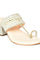 W Embroidered Sky Blue Almond Toe Block Heel