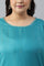 Plus Size Teal Green Karnatka Silk kurta With Slim Pants And Mukaish Dupatta