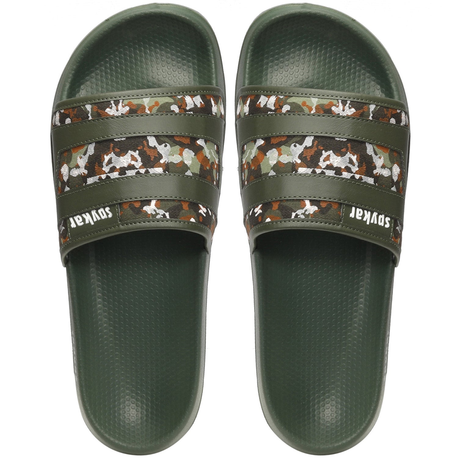 Mens green sliders hot sale