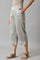 Grey Solid Straight Fit Culottes With Elasticated Waist