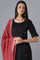 Black Yarn-Dyed kurta, Straight Palazzo and Dupatta Set