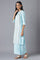 Blue Ethnic Festive kurta and Palazzo Set