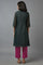 Bottle Green Mock Layer kurta