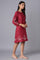 Deep Red Embroidered Dress