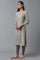 Smoke Grey A-line kurta