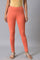 Orange Solid Cotton Tights