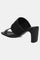 W Black Whole Foot Embroidered Square Toe Block Heel-Wdylan