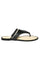 W Woven Design Black Almond Toe Flat