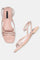 W Blush Whole Foot Embellished Square Toe Flat-Woakley