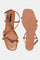 W Solid Tan Square Toe Flat