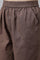 Dark Brown Embroidered kurta And Schiffli Slim Pants