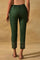 Green Soild Slim Pants