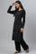 Black Lurex Knitted Plus Size Winter kurta