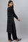 Black Lurex Knitted Winter kurta