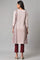 Pink Panelled A-Line Winter kurta