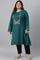 Green Light Festive Embroidered Plus Size Winter kurta