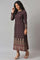 Plus Size Purple Jacquard Sequin Winter Dress