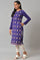 Purple Floral Printed Knitted Winter kurta