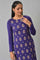 Purple Floral Printed Knitted Winter kurta