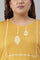 Plus Size Yellow Winter kurta With Embroidered Yoke