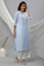 Blue Lace Work Straight Kurta