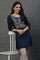 Blue Embroidered Short Kurti