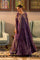 Purple Embellished Georgette Gilet And Tiered Dress