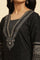 Black Embellished Straight Festive Kurta