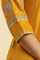 Yellow Embroidered Festive Straight Kurta