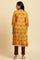 Yellow Shantung Kurta With Chunky Embellishment