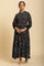 Black Bandhani Printed Flared Dress