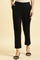 Black Slim Fit Elasticated Western Pants