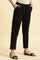 Black Slim Fit Elasticated Western Pants